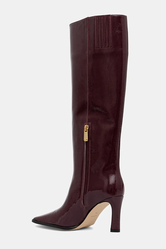 Obuwie MICHAEL Michael Kors kozaki skórzane Darrah 40F5DRMB5A.610 bordowy