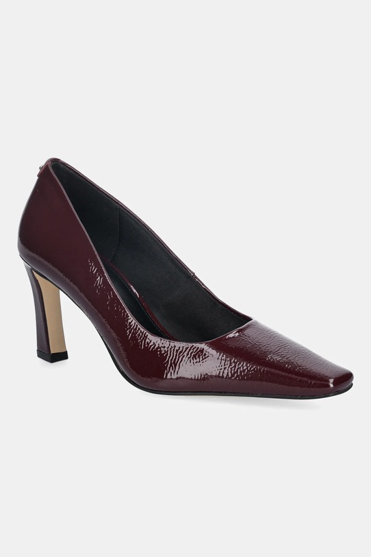 Kožne štikle MICHAEL Michael Kors Darrah 5-8 cm bordo 40F5DRMP1A.610