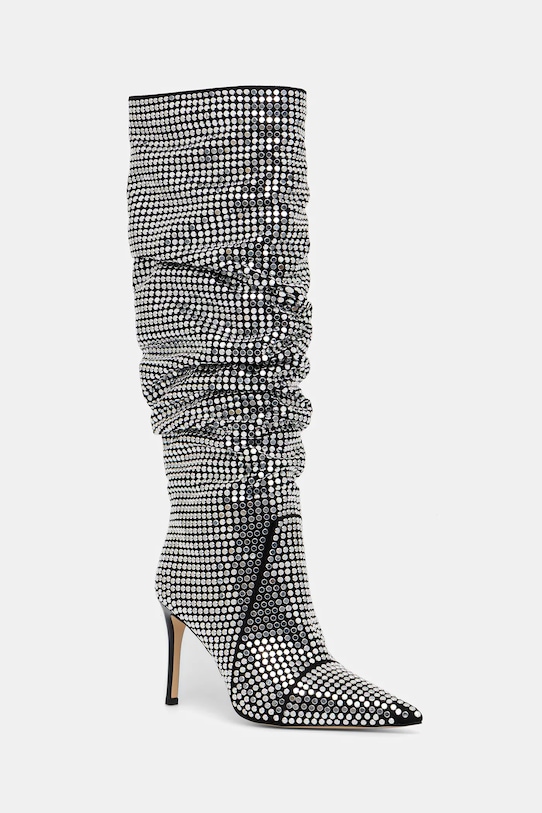 Ботуши MICHAEL Michael Kors Dawn висок сребърен 40F5DWHB7S.001