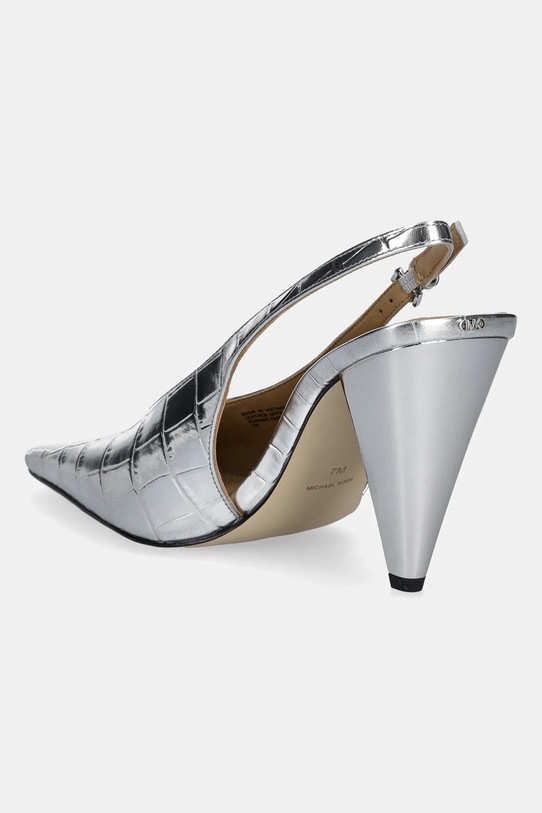 Obuwie MICHAEL Michael Kors szpilki skórzane Electra 40F5ELHP1M.040 srebrny