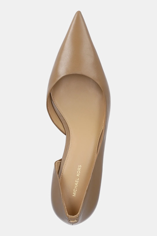 MICHAEL Michael Kors szpilki skórzane Elyse beżowy 40F5EYMP1L.297