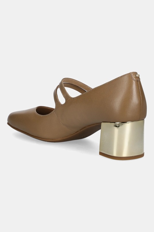 Obuwie MICHAEL Michael Kors czółenka skórzane Matilda 40F5MTMP1L.297 beżowy