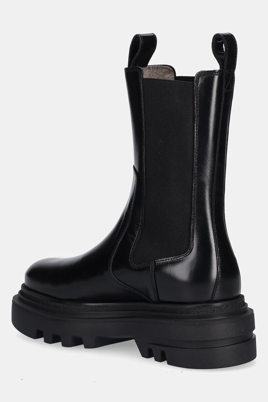 Obuwie AllSaints sztyblety skórzane ALEX BOOT W062FB czarny