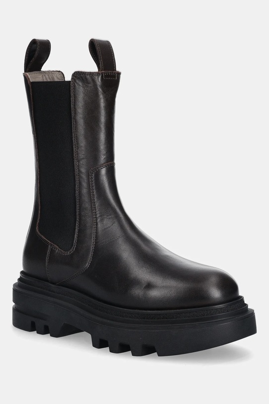 Δερμάτινες μπότες τσέλσι AllSaints ALEX BOOT 5-8 cm καφέ W062FB.BRN