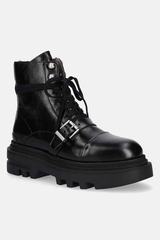 Кожаные полусапоги AllSaints ASTRID BOOT без утепления чёрный W029FC