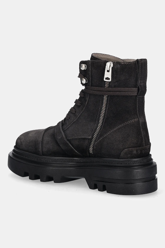 Obuwie AllSaints botki zamszowe Astrid Suede Boot W004FD brązowy