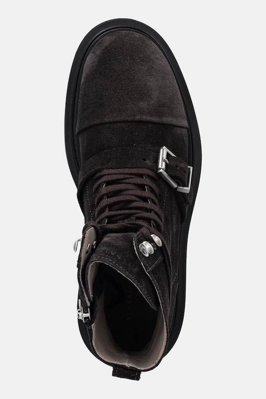 AllSaints botki zamszowe Astrid Suede Boot brązowy W004FD