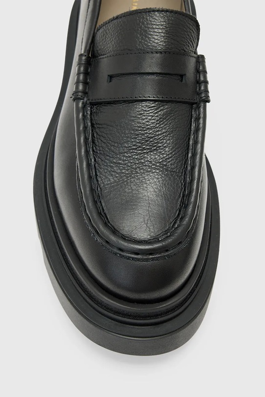 Kožené mokasíny AllSaints BETH LTHR LOAFER W059FD čierna