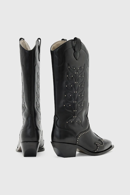 Обувь Кожаные полусапоги AllSaints CARINA BOOT W061FD чёрный