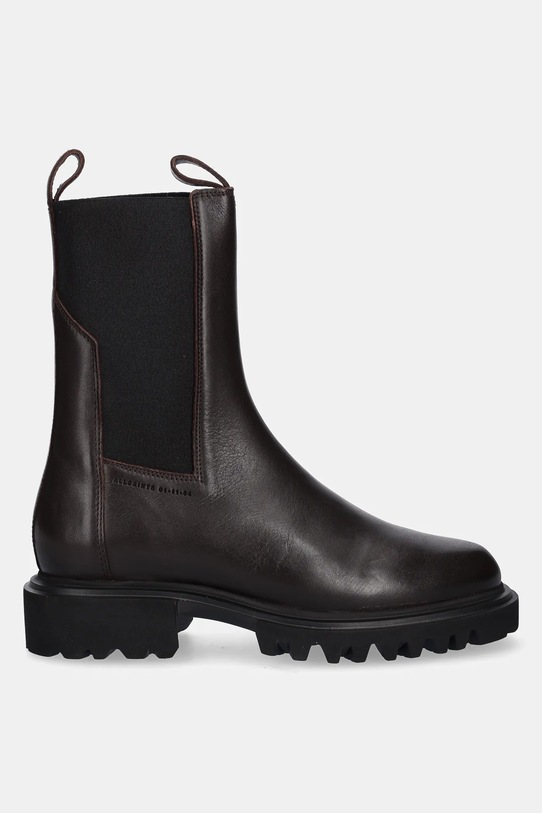 AllSaints sztyblety skórzane HALLIE BOOT W115FB.BRN brązowy AW25