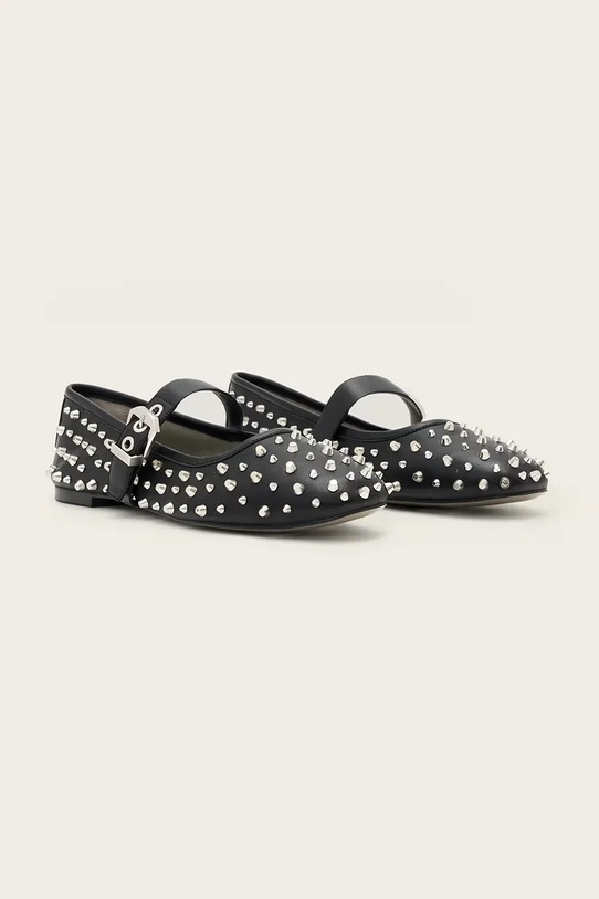 AllSaints baleriny skórzane HOLLY STUD SHOE W040FD czarny AW25