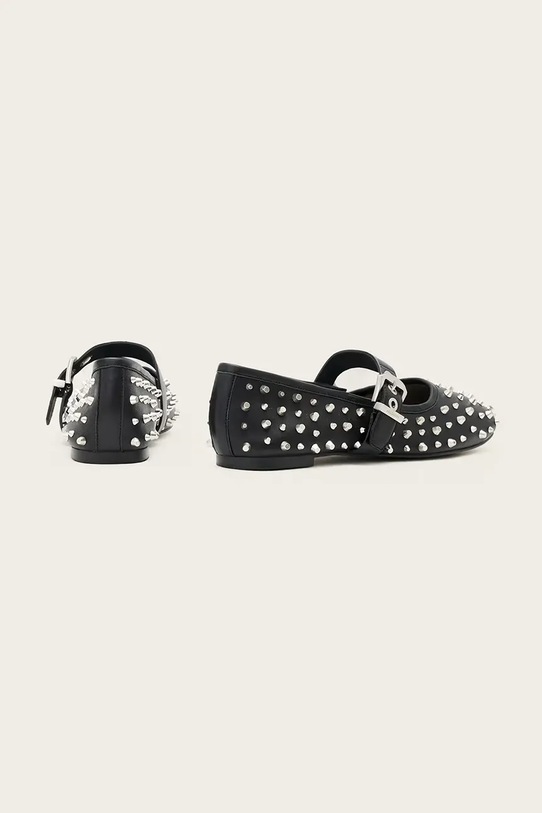 Obuwie AllSaints baleriny skórzane Holly Stud Shoe W040FD czarny