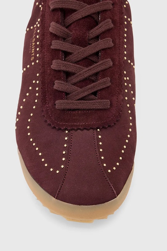 Kožené tenisky AllSaints Kenny Stud Runner W056FD burgundské