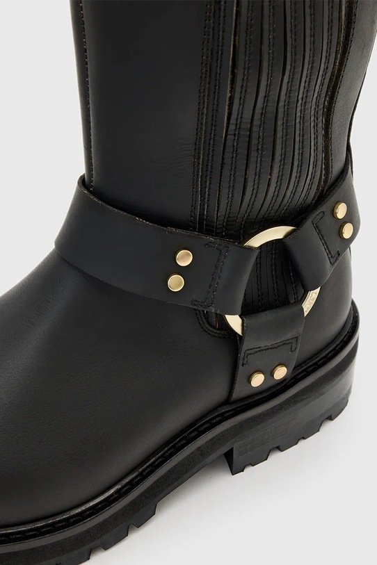 AllSaints ghete de piele MADDIE HIGH BOOT negru W185FB