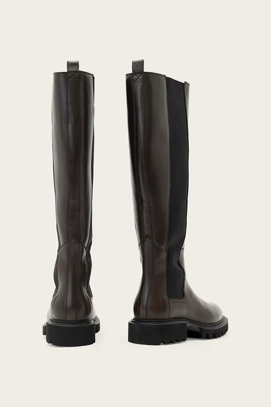 Obuwie AllSaints kozaki skórzane MAEVE BOOT W098FB.BRN brązowy