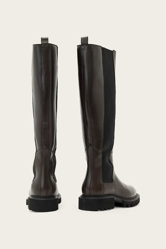 Încălțăminte AllSaints ghete de piele MAEVE BOOT W098FB.BRN maro