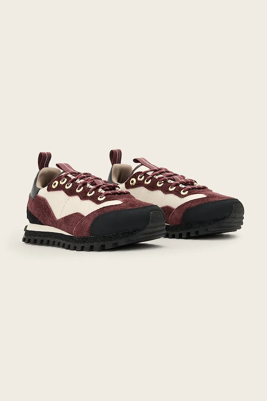 Tenisky AllSaints Nevis Sneaker W058FD burgundské AW25