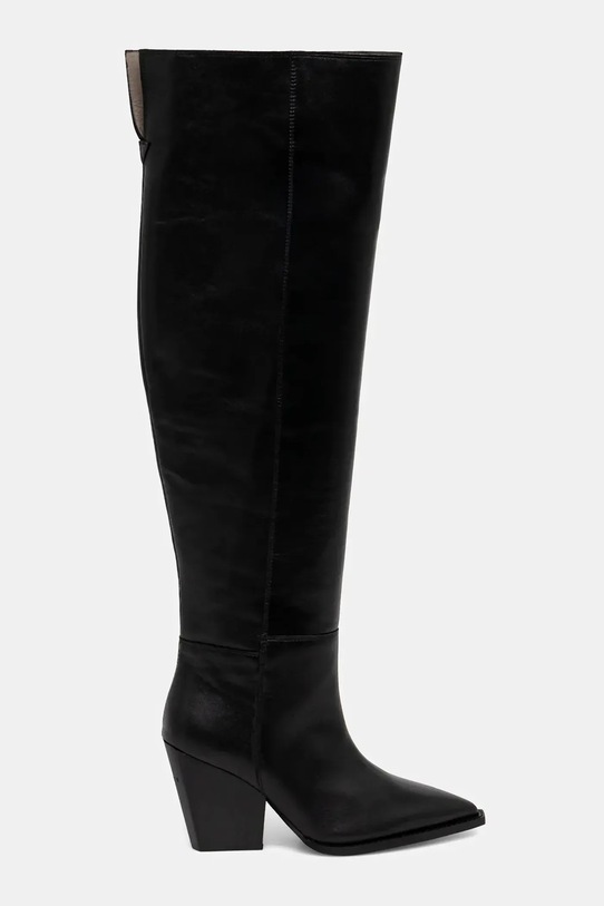 AllSaints kozaki skórzane Reina Zip Boot W024FD czarny AW25