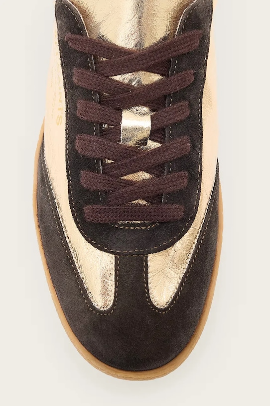 AllSaints sneakers din piele THELMA MET SNEAKER W072FB.GLD aur