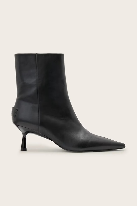Кожаные полусапожки AllSaints VIVIAN BOOT без утепления чёрный W008FD.BLK