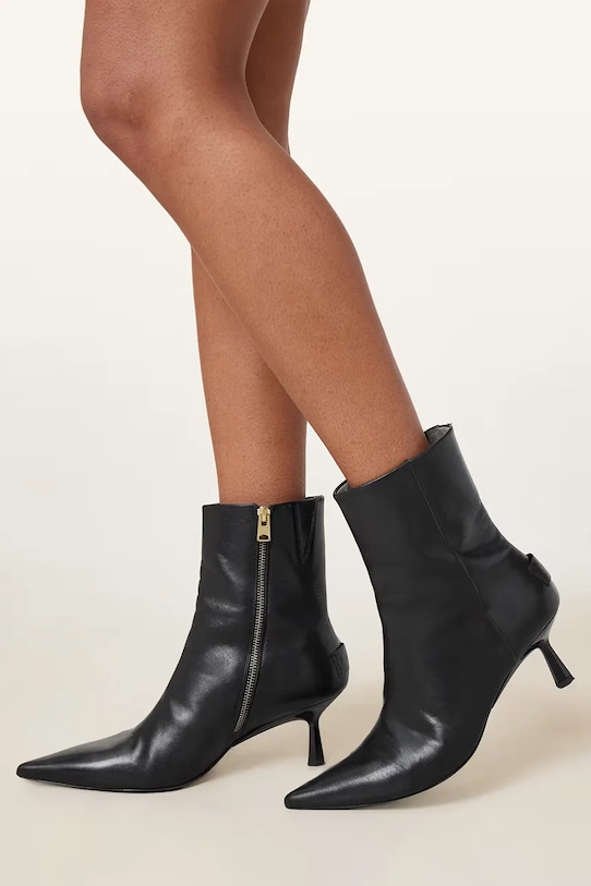 Кожаные полусапожки AllSaints VIVIAN BOOT W008FD.BLK