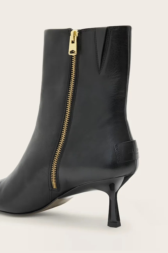 Кожаные полусапожки AllSaints VIVIAN BOOT чёрный W008FD.BLK