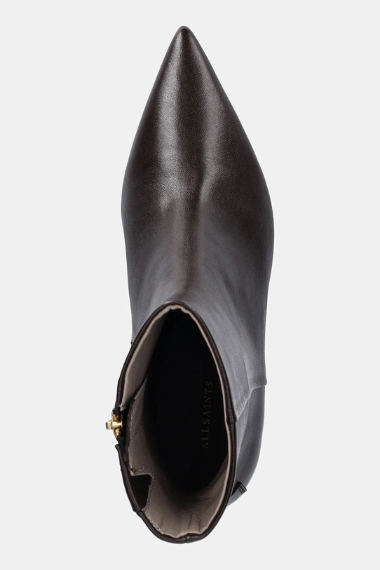 AllSaints botki skórzane VIVIAN BOOT brązowy W008FD