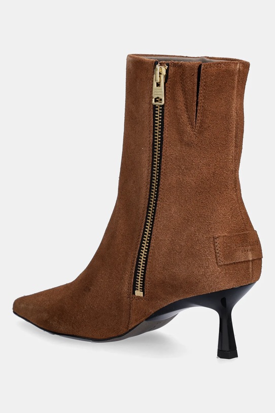 Obuwie AllSaints botki zamszowe VIVIAN SUEDE BOOT W009FD brązowy