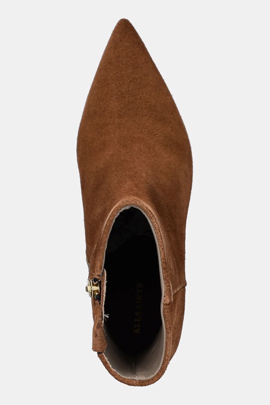 AllSaints botki zamszowe VIVIAN SUEDE BOOT brązowy W009FD