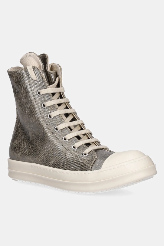 Rick Owens DRKSHDW trampki Sneaks tekstylny srebrny DS02E7800.DPF