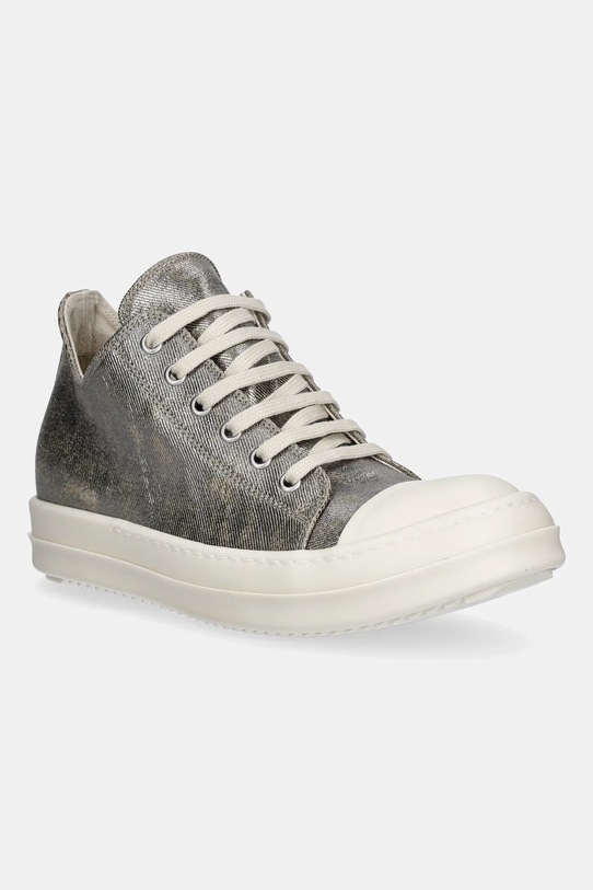 Rick Owens DRKSHDW tenisówki Low Sneaks tekstylny srebrny DS02E7802.DPF