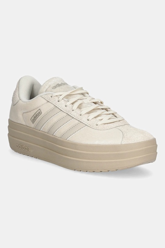 adidas sneakersy VL Court Bold tekstylny beżowy JQ5624