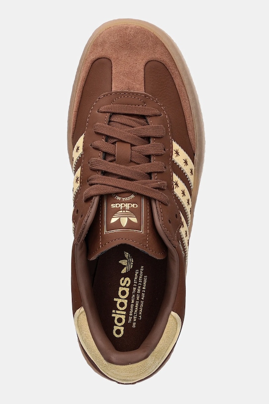 Kožené tenisky adidas Originals Sambae W hnedá JS3958