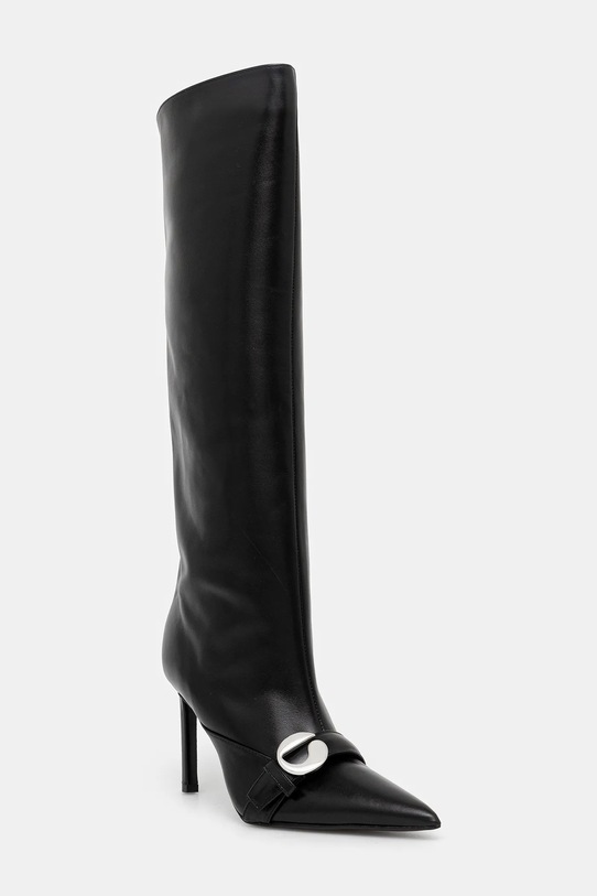 Kožené kozačky Coperni Belt Boot nezateplené černá COPSH86F6058