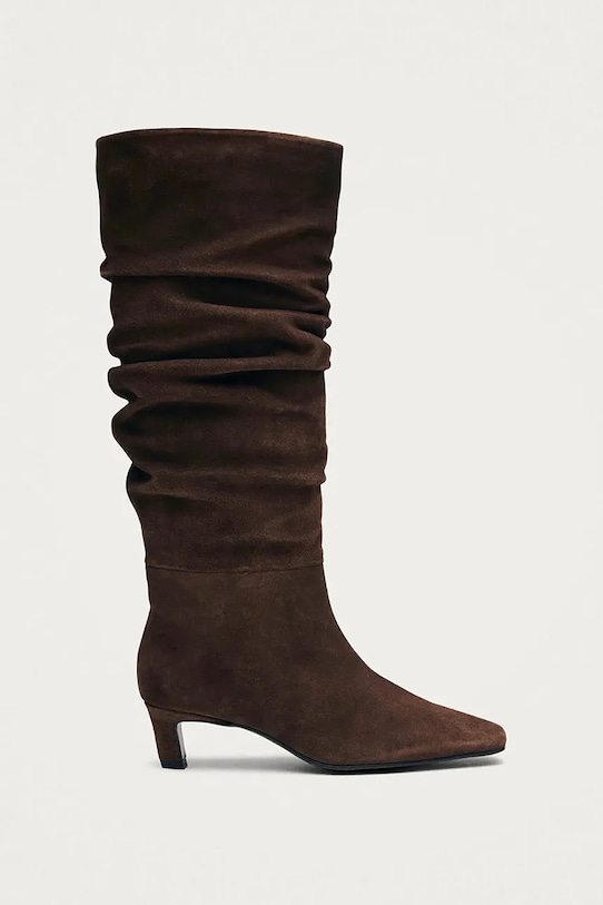 Alohas cizme din piele întoarsă Kalila subțire maro S101173.02