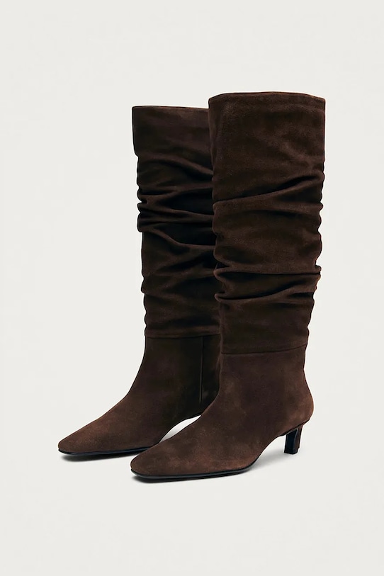 Alohas cizme din piele întoarsă Kalila S101173.02 maro AW25