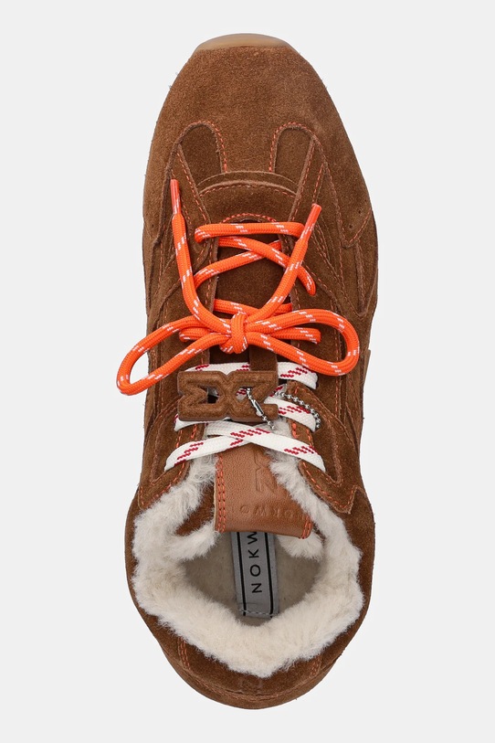 Nokwol sneakersy zamszowe Atlas brązowy Atlas.Fur.Tan