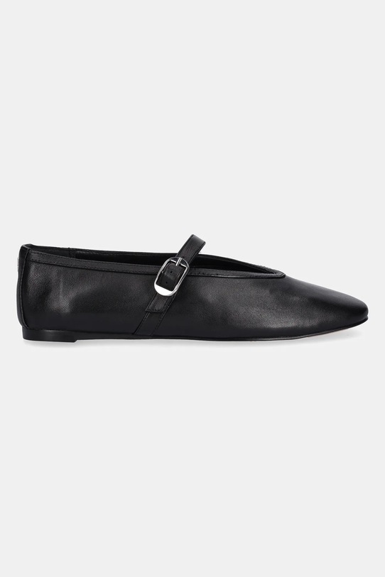 Nokwol baleriny skórzane Lova Lova.Black.Leather czarny AW25