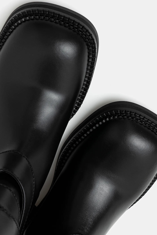 Kožené kozačky Andersson Bell Layered Strap Boots černá aaa483w