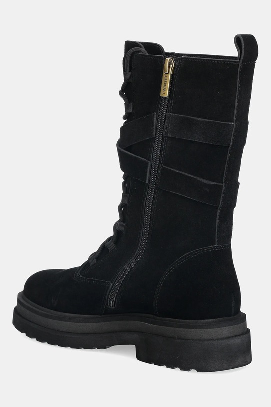 Obuwie Twinset botki zamszowe 252TGT050.00006 czarny