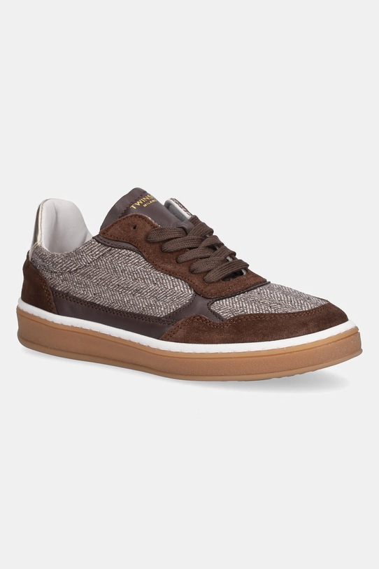 Twinset sneakersy tekstylny brązowy 252TGT012.00203