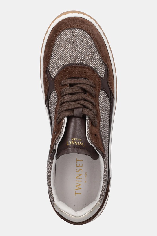 Twinset sneakersy brązowy 252TGT012.00203