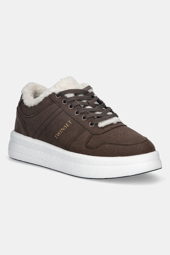 Twinset sneakers tessile marrone 252TGT01G.11054