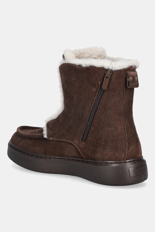 Obuwie Twinset botki zamszowe 252TGT01C.00203 brązowy