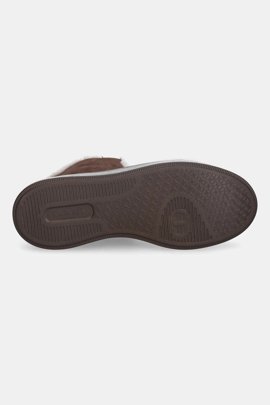 Twinset botki zamszowe 252TGT01C.00203 brązowy