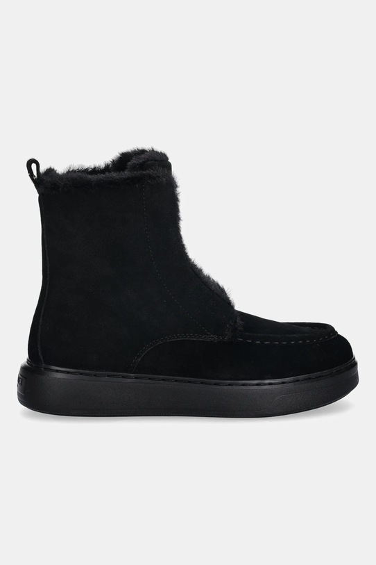 Twinset botki zamszowe 252TGT01C.00006 czarny AW25