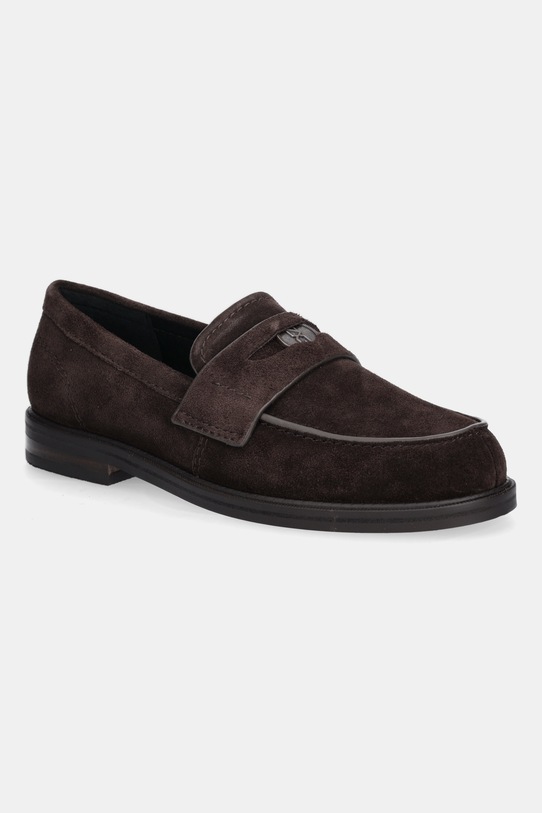 Nokwol mokasyny zamszowe Moto płaski brązowy Moto.Brown.Suede
