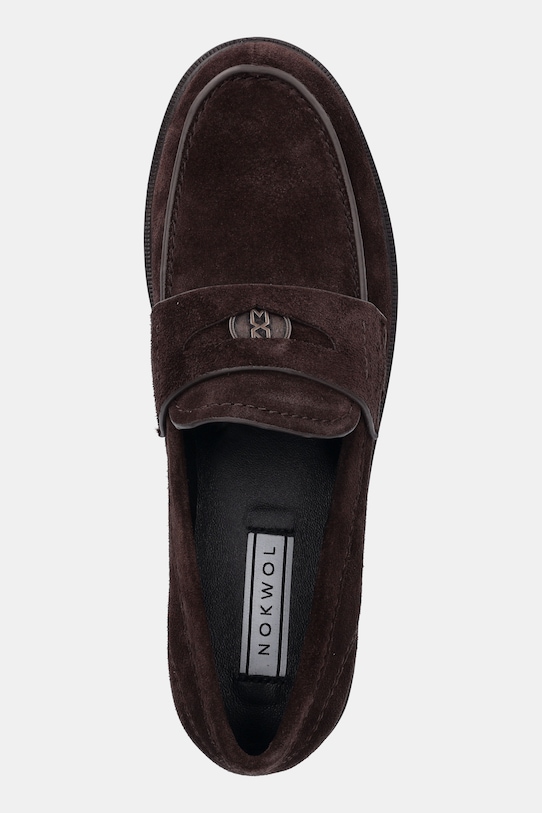 Nokwol mocasini din piele întoarsă Moto maro Moto.Brown.Suede