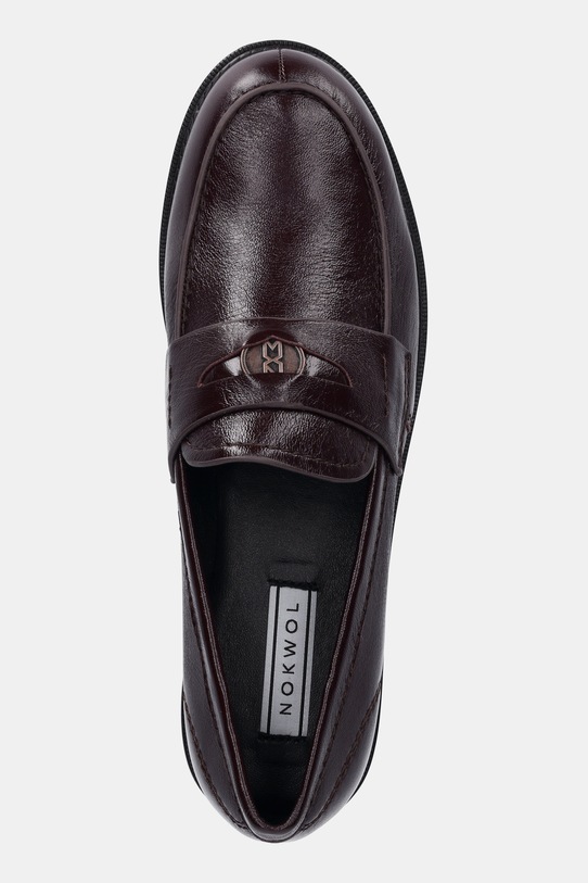 Nokwol mokasyny skórzane Moto bordowy Moto.Burgundy.Leather