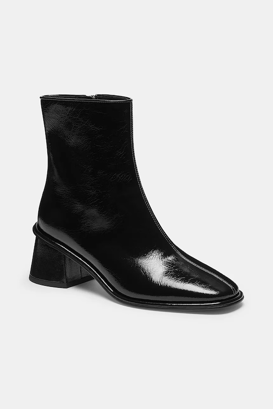 Kožené kotníkové boty Coach Gigi Glazed CCH46.BLK černá AW25